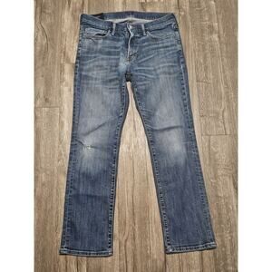 Abercrombie & Fitch Jeans Mens 31x28** Blue Straight Fit Stretch Denim Preppy